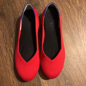 Rothy’s Scooter Red Flat size 7 EUC